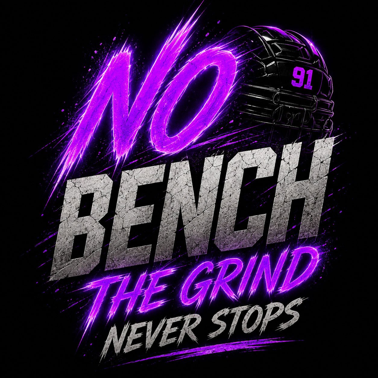 NO BENCH - The Grind Never Stops - Neon - zoom